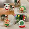 Cute Cartoon Christmas Plush Doll Pendant Keychain Kawaii Stuffed Doll Chain Backpack Pendant Car Key Chain Accessories Gifts