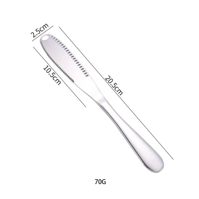 430 Edelstahl Buttermesser Löcher Käse Dessertmesser Stahl Marmeladenmesser Besteck Toast Abwischen Sahne Brot Käseschneider Küchenwerkzeuge