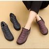 Winterschuhe Frau Flache Baumwolle Schneestiefel Damen Warme Plüsch Samt Bequeme Stiefeletten Mutterschuhe Omas Baumwollstiefel