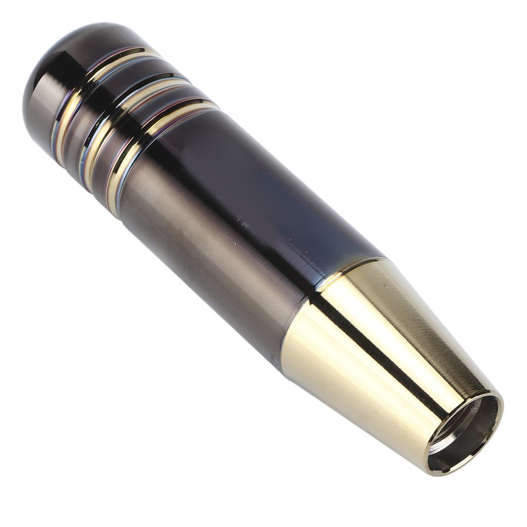 13cm Burnt Blue Gold Gear Shift Knob Shifter Lever Head Aluminium Alloy Universal Auto Parts