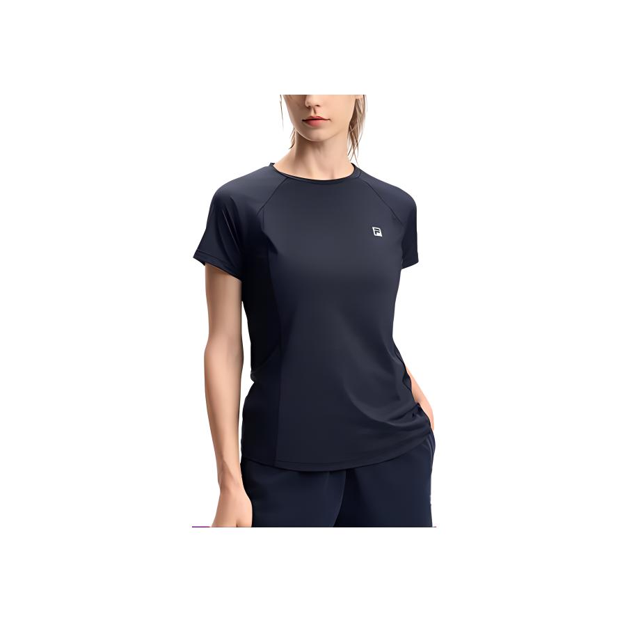 Fila Minimalist Training Small Logo Short Sleeve Raglan T-Shirt Women Tops Dark-Blue A11W431110FNV