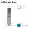 1/2pcs 6.35mm To 4mm Hex Transducer Adapter Socket Magnetic For Screwdriver Drill Bits Repair Mobile Phone Camera Computer