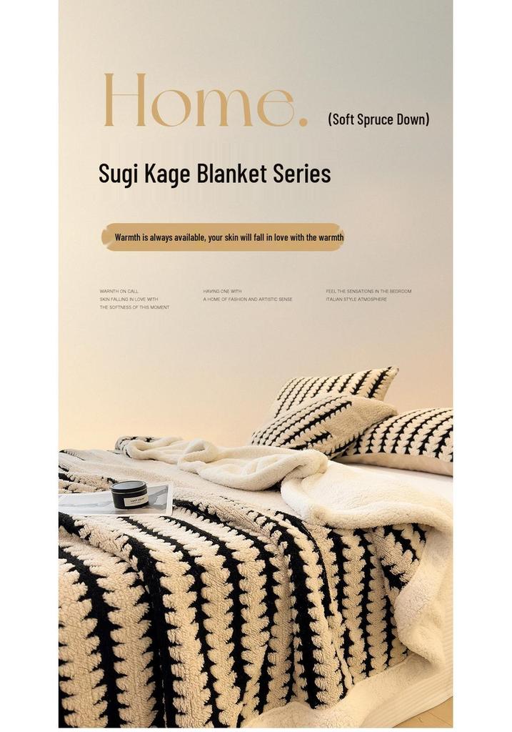 Thickened Milk Fleece Cationic Blanket - Office Nap, Sofa Cover, Shawl, Autumn/Winter Quilt