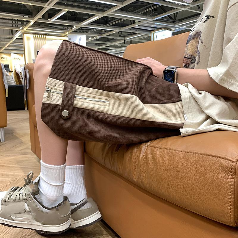 Мужские летние шорты-карго Ретро однотонные функциональные однотонные модные свободные — фото 3