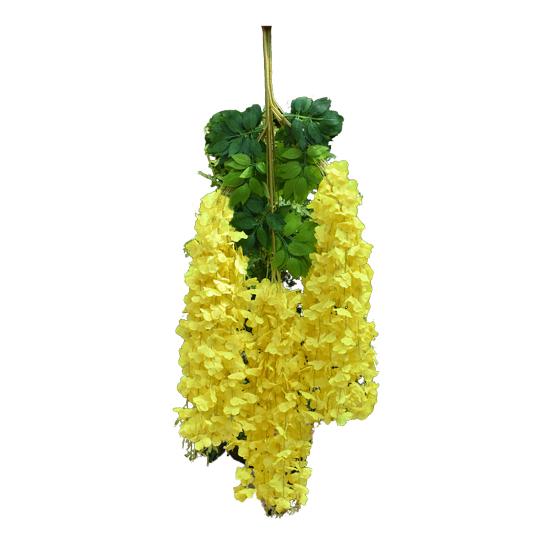 Artificial Wisteria Vine Indoor Outdoor Wall Hanging Fake Silk Flower Garland Home Wedding Party Festival Simulated Floral Decoration