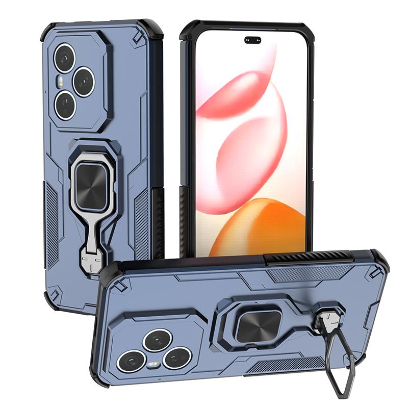 KEYSION Shockproof Armor Case for HONOR 400 Pro 5G Silicone+PC Upright Metal Live Ring Stand Phone Cover for Huawei Honor 400 5G