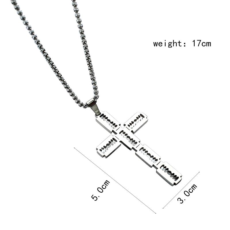Collier Pendentif Croix Lame Argentée Style Minimaliste Cadeau Exquis pour Fête de Fête Bijoux Cadeaux pour Fête d'Anniversaire