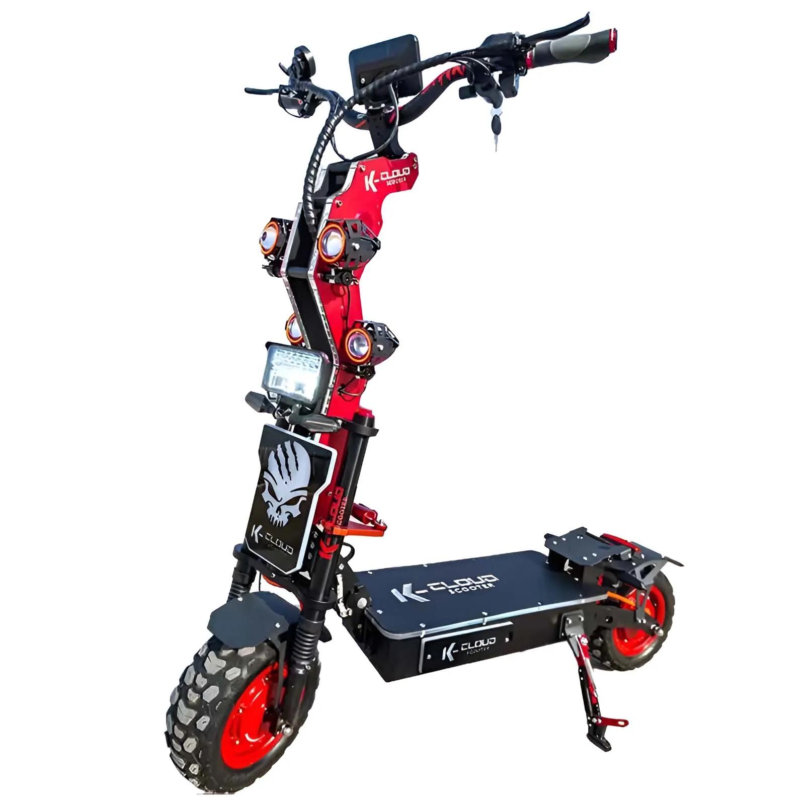 K14 10000w Double Moteur Grand Scooter Électrique 72v 40ah Pneus Tout-Terrain 14 Pouces Vitesse Max 90-120km/h Frein Hydraulique Escooter