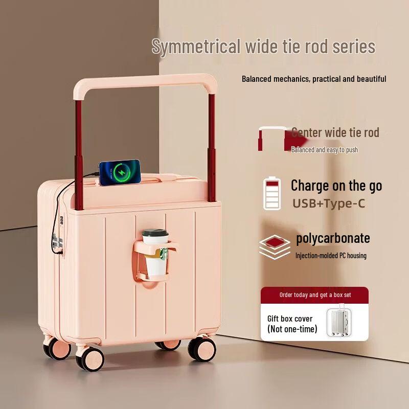 

Qiuxiao Carry-On Hardside Suitcase with Silent Spinner Wheels
