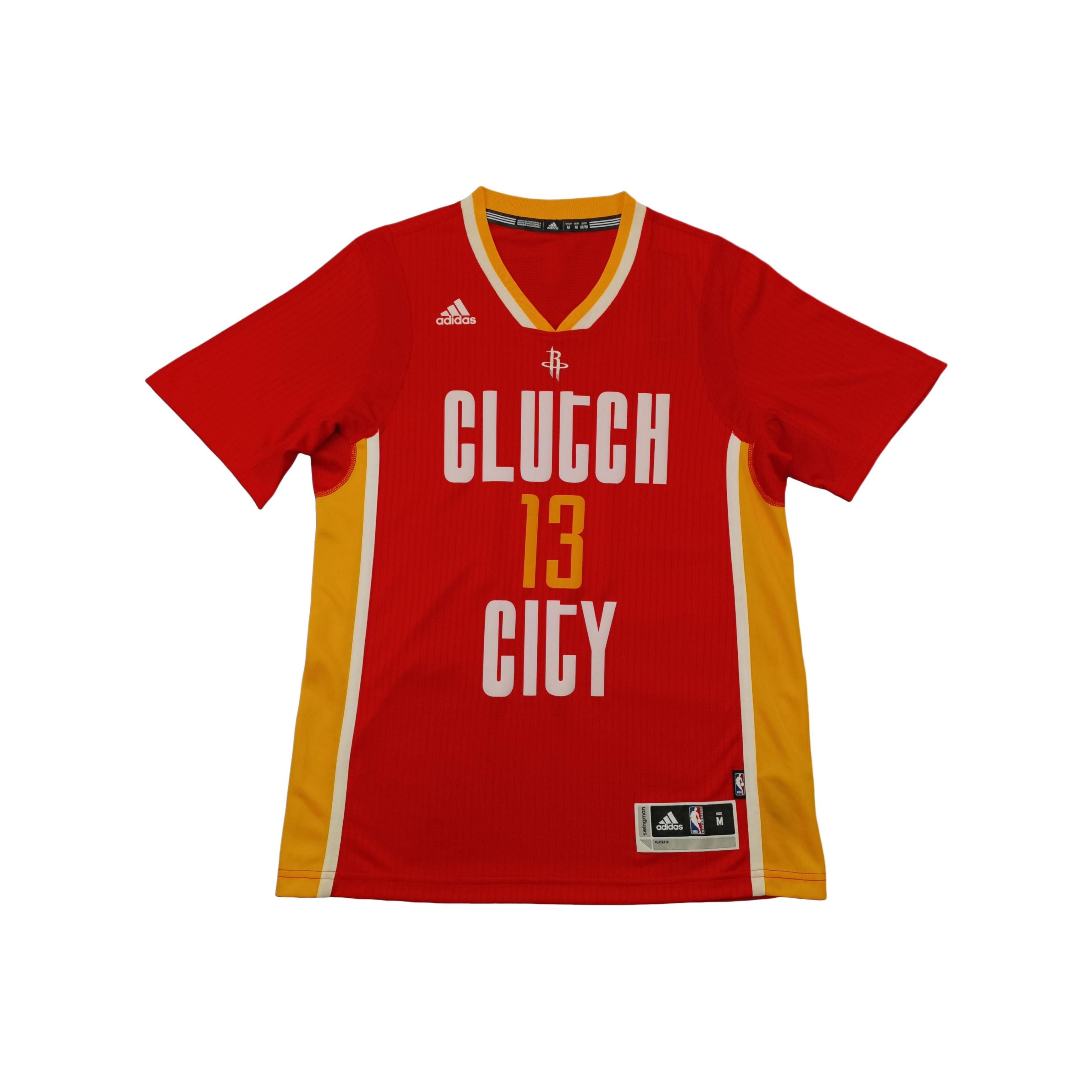 

Adidas NBA James Harden Houston Rockets Swingman Fan Edition Color Block V-Neck Pullover Short Sleeve Basketball Jersey 7470A-3ND-K92072 M