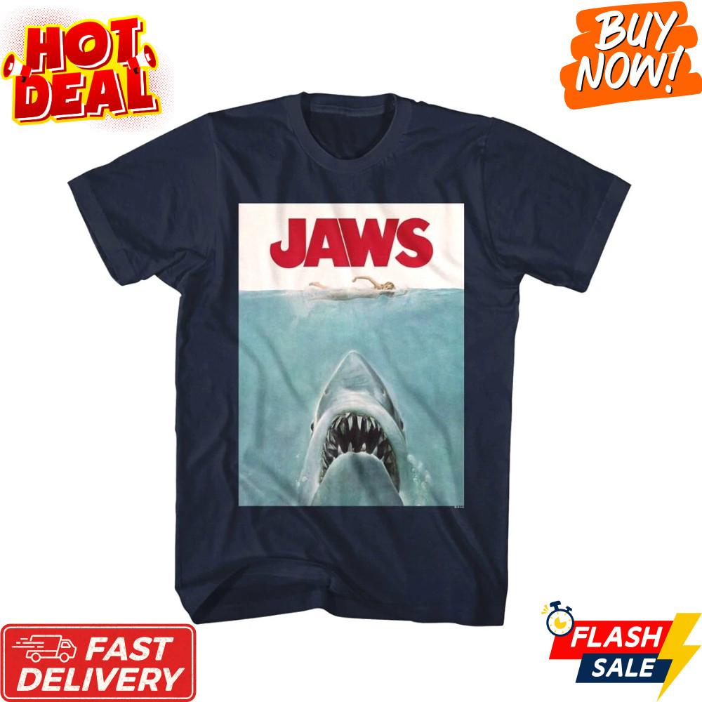 Jaws Inspired Tee Swimmer Surprise Parody Shark Attack Graphic  T-Shirt Unisex T-Shirt XL