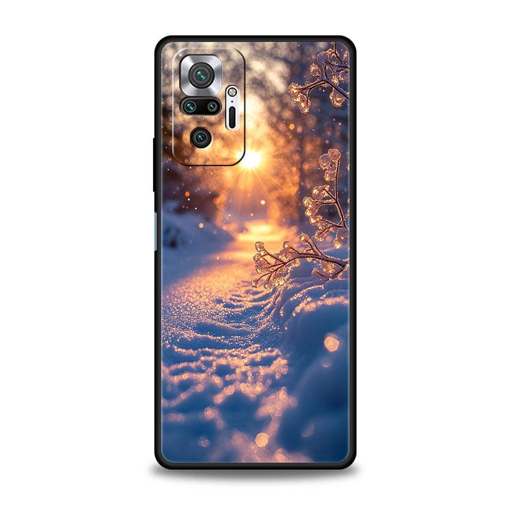 Landscape Winter Light Snow Phone Case For Xiaomi Redmi Note 14 13 12 Pro Plus 5G 9S 9 10 11 4G 14C 13C 12C 10C 9C 9A Soft Cover