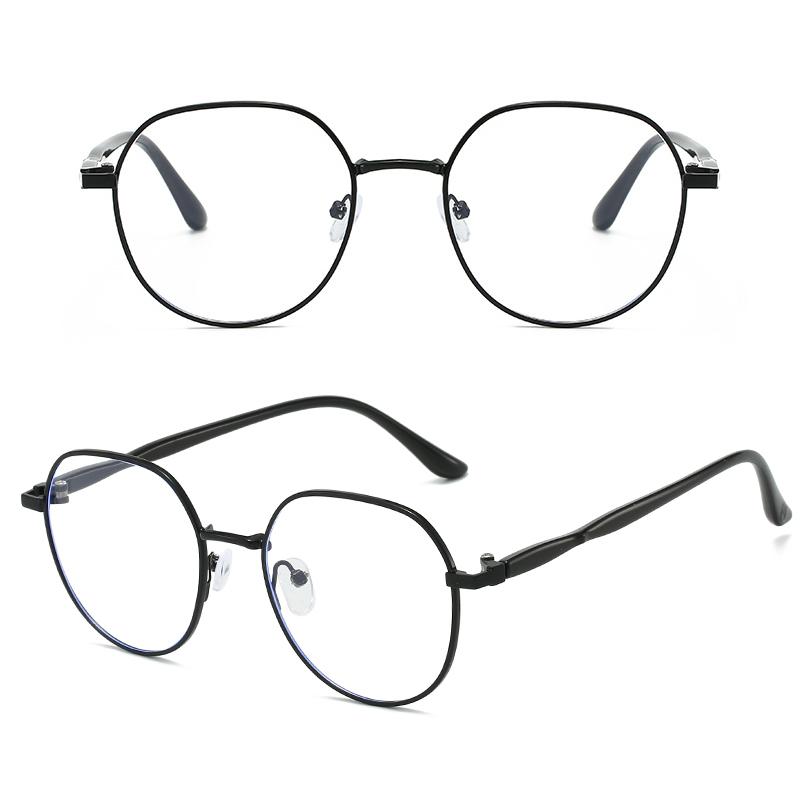 Metal Polygonal Glasses Frame New Korean Version Anti-blue Light Eyeglasses Frame Student Flat Mirror Anti-Radiation Eyewear