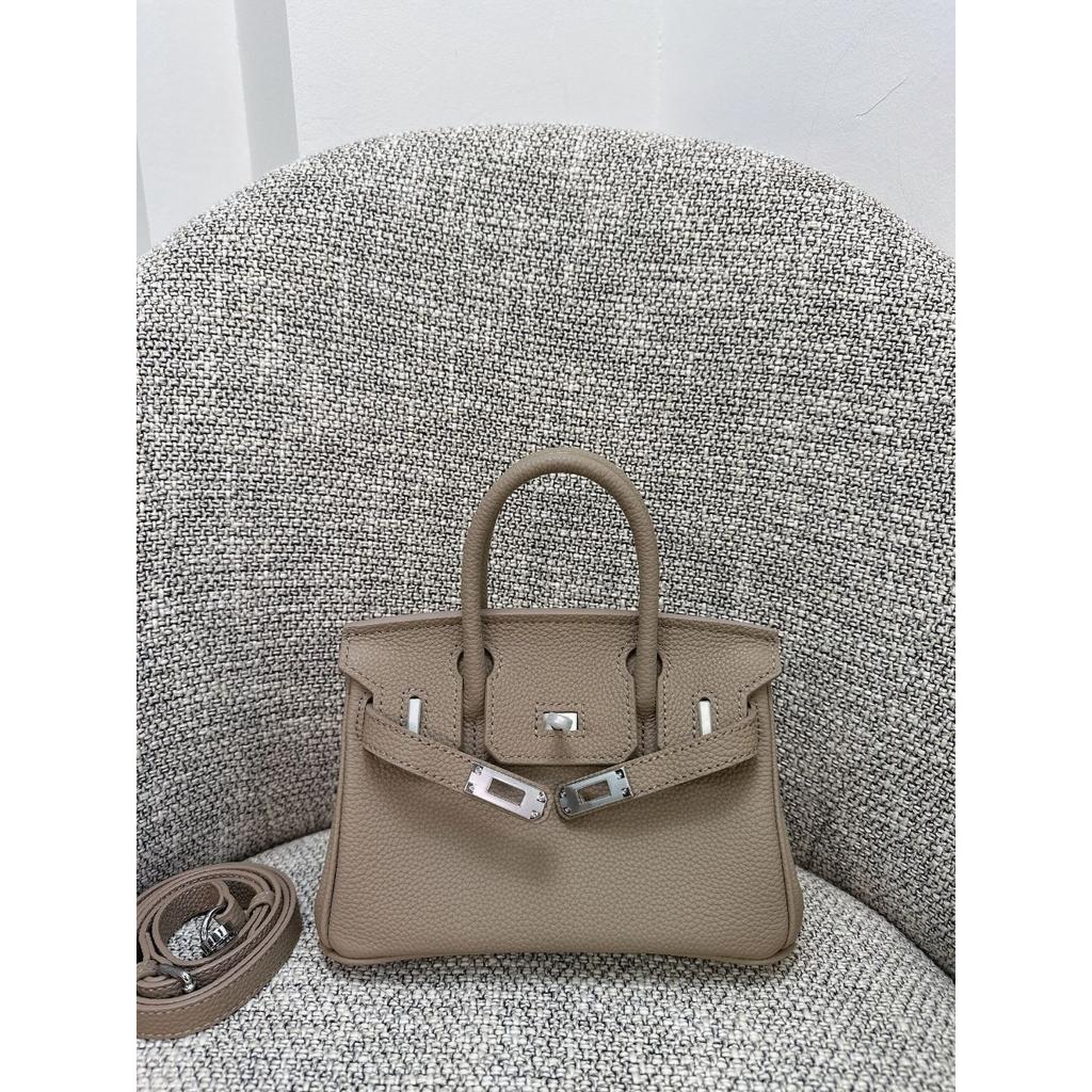 Togo primo strato pelle di mucca borsa platino motivo litchi fibbia argentata borsa a mano serratura di alta gamma borsa a tracolla messenger in pelle da donna