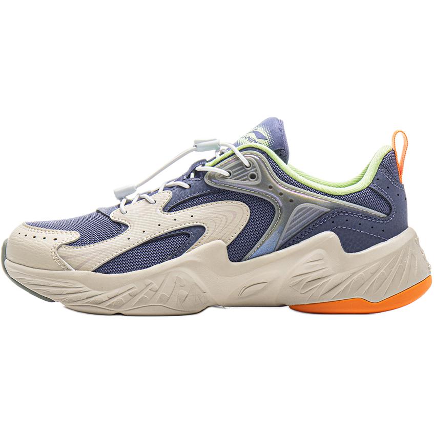 Li Ning Kids Sports Lifestyle Series Comfortable Versatile Shock Absorbing Durable Rebound Low Top Casual Shoes Kids sneaker Light-Blue YKCV104-3