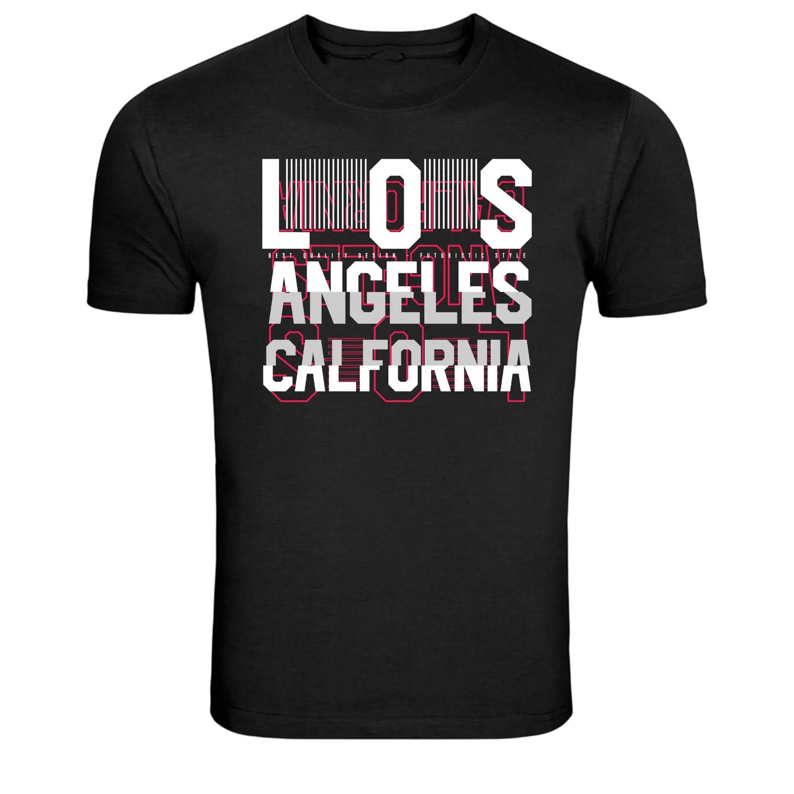 Los Angeles California Vintage Typography Urban Graphic T-Shirt S