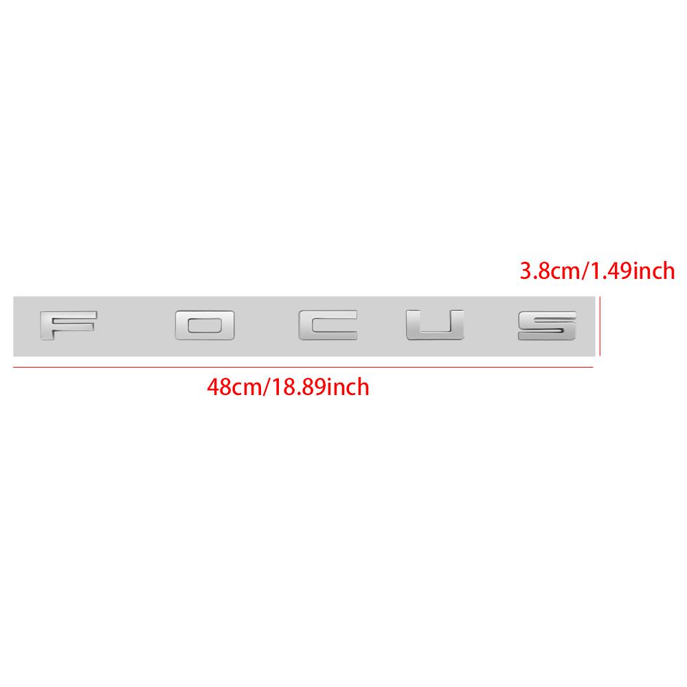 AAANM1 3D ABS Car Trunk Focus Letter Badge Sticker Decoration Accessories Auto Styling For Ford Mk4 Fiesta Kuga Explorer Mk7 Mustang St