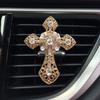 Cross Car Air Vent Clip Charm Bling Sparkly Bedazzled Rhinestone Car Accessories Crystal Women Fashion Cross Interior Decoration Charm Rhinestone