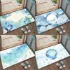 Ocean Watercolor Pattern Mat Living Room Decoration Home Sofa Non-Slip Carpet Study Bedroom Tatami Children'S Soft Floor Mat