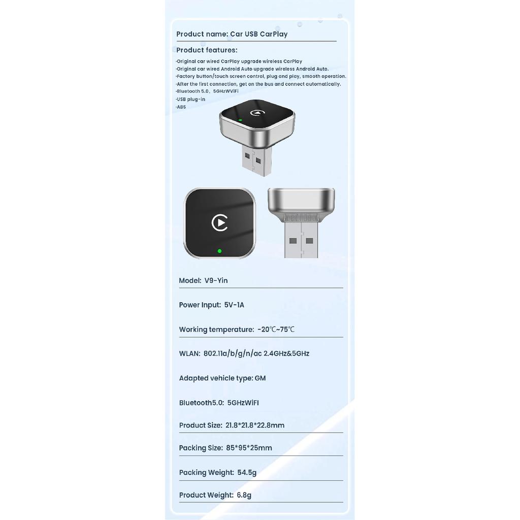 2025 NEW Wireless Carplay Adapter Android Auto 2in 1 Smart Dongle WIFI For Iphone Android Phone For Volvo Benz Mg Kia Chery VW