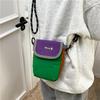 Nylon Crossbody Bag Mini Patch Color Block Design for Women Men Compact Phone Purse for Outdoor Events Travel