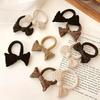 Sweet Style Bow Hair Ties for Women,High Elasticity Fabric Ponytail Holders with Solid Color Bowknot,Minimalist Hair Accessories