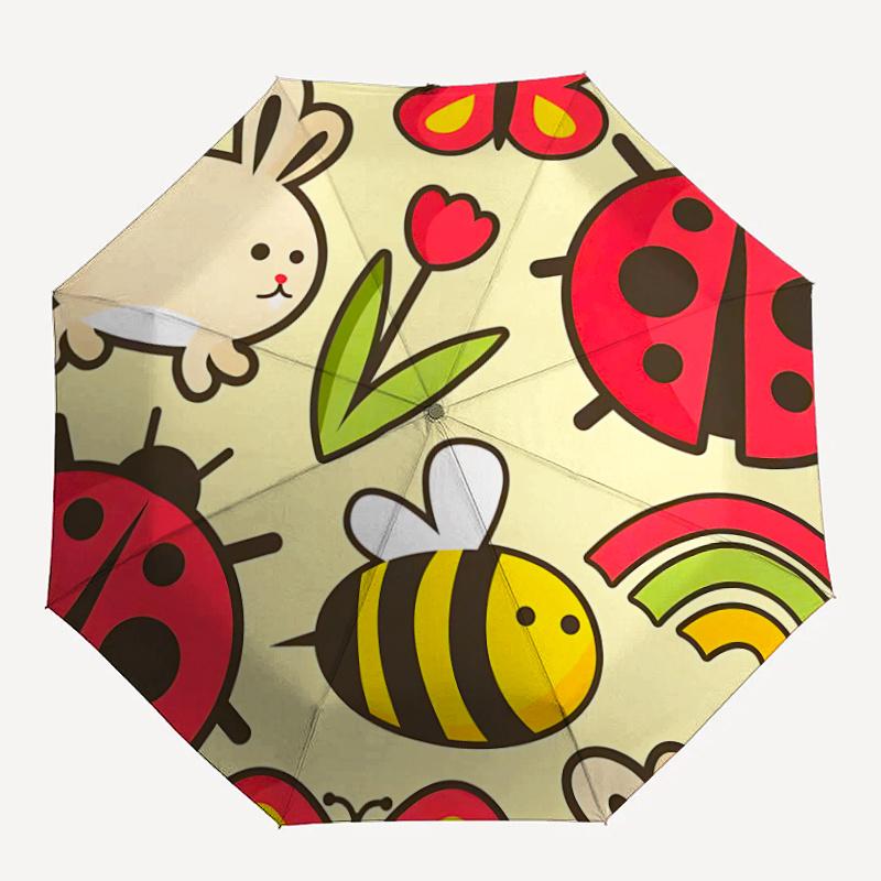 

1pc Springtime NatureAutomatic Open/close Umbrella, 8-Rib sturdy structure, Portable Travel Umbrella, Parties, Everyday Usec26