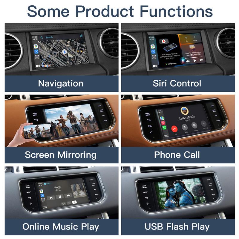 CARABC Wireless Carplay Android Auto For Land Rover Jaguar Discovery 4 Evoque Freelander 2 XE XF XJL Mirroring Decorder Box