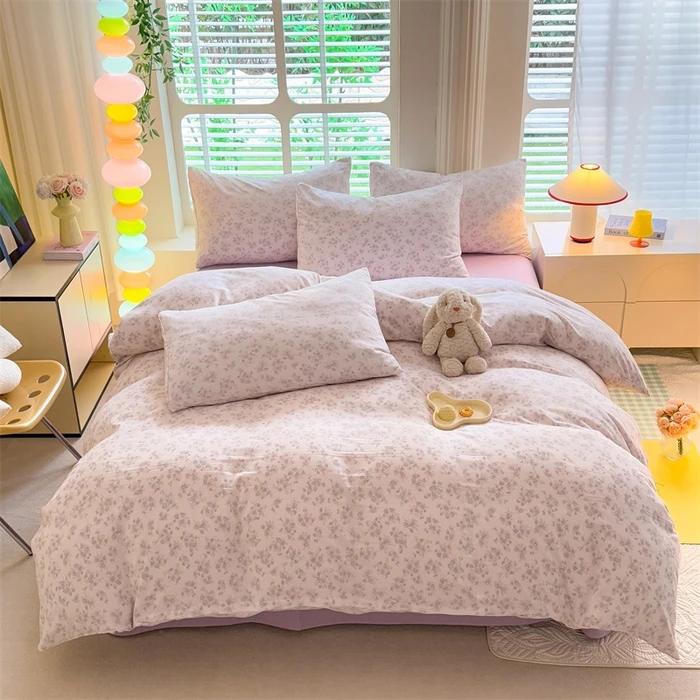 Floral Style Duvet Cover Sets Single/Queen/King Soft Washed Cotton Bed Cover Sets 240x220 Bedding Sets