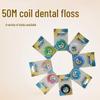 Extra Soft Mint Micro-Waxed Nylon Dental Floss, 50M - Disposable Interdental Cleaner