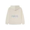 Li Ning Wade Collection, Letter Pattern Fleece Lined Loose Fit Pullover Hooded Sweatshirt Winter Unisex White AWDS115-6