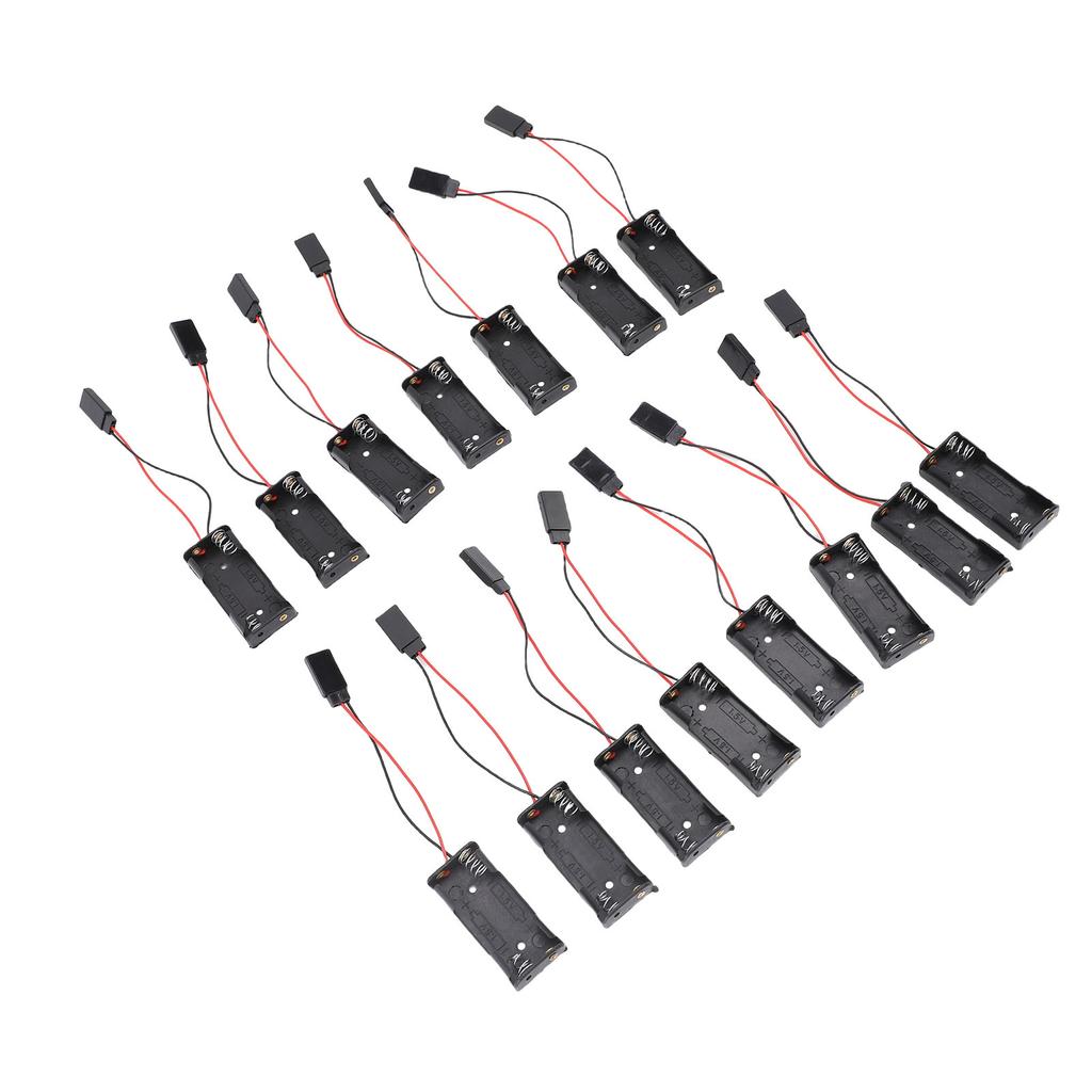 15 Pcs 2 AAA Battery Holder 2xAAA Battery Box with Thick Wire for Various Projects