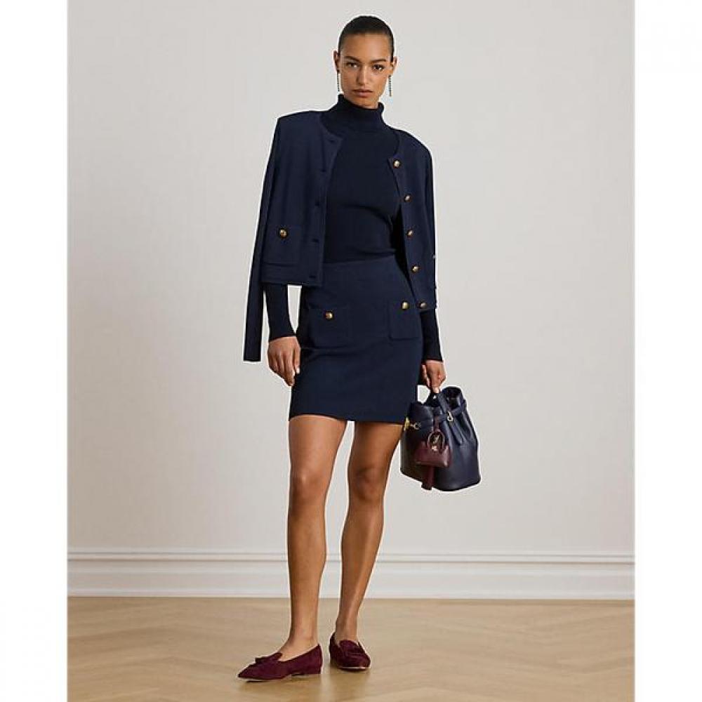 Lauren Ralph Lauren Button Trim Sweater Mini Skirt Wmlrskts6h20296410 XS