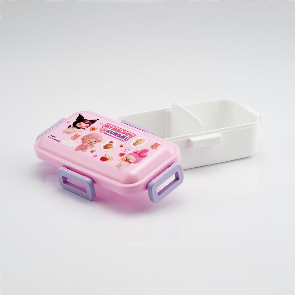 Skater Bento Fluffy Serving Lunch Made in Sanrio My Melody Kuromi Netflix Box, Box, 530ml, Japan, & Pattern, Girl's PFLB6-A