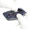 Indenya Inden Coin Purse F Coin Purse 05 Deerskin Navy X White Lacquer Dragonfly Pattern 1005-14-008
