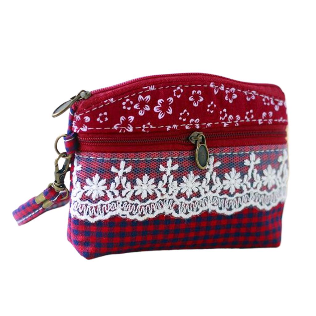 Rural Fabric Lightweight, Durable Canvas Pattern Small Bag To Small Rural Style Wallet Women's Rural Pattern Wallet