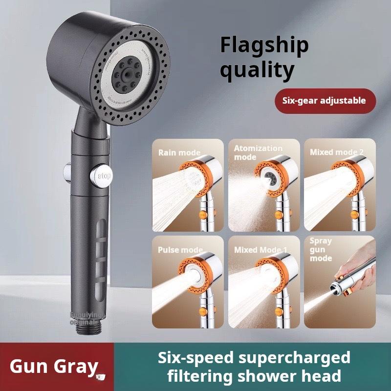 

Новая насадка для душа с фильтром высокого давления и экономии воды, 5 режимов, ручная лейка, остановка одной кнопкой, набор аксессуаров для ванной комнаты