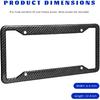 License Plate Frame, 4 Holes Rustproof Aluminum Alloy Car Tag Frame with Screws Caps, Heavy Duty License Plate Holder Exterior Accessories for Most