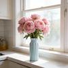 Modern Minimalist Colored Plastic Vase for Home and Dining Table Decor with Dried Flowers