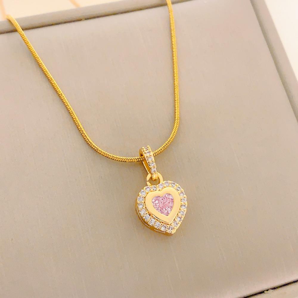 Necklace Women Do Not Fade Summer Small Cute Temperament Titanium Steel Necklace Versatile High-end Jewelry Simple Collarbone Chain