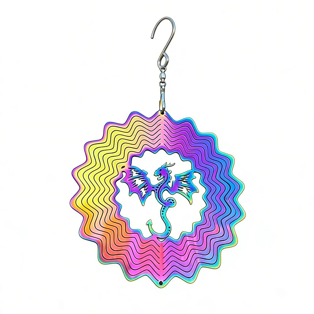 Colorful Wind Chime Pendant Gradient Wind Spinner Catcher Butterfly Hanging Ornaments  Living Room