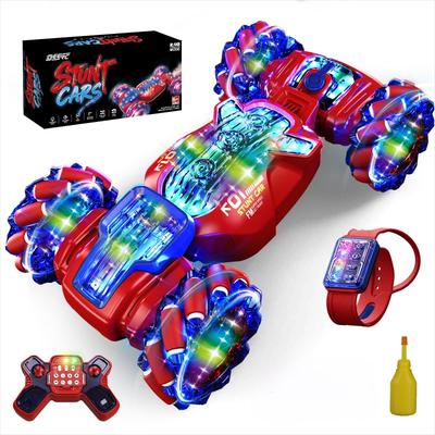 DEERC Remote Control Stunt Car for Gesture Iridescent 60 Minutes of Operation Birthday Gift for Boys and Technical Standards Compliance Includes