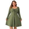 Independent research and development, independent Amazon Europe and the United States new large size dress, square neck dress, cross-border