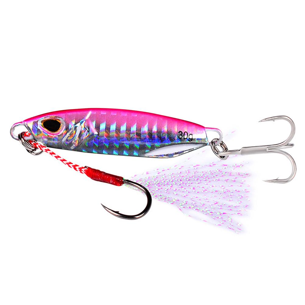 30g 65mm Artificial Baits Metal Sequins Iron Plate Wobbler Rotating Bait Long Cast Fishing Lure for Saltwater Freshwater