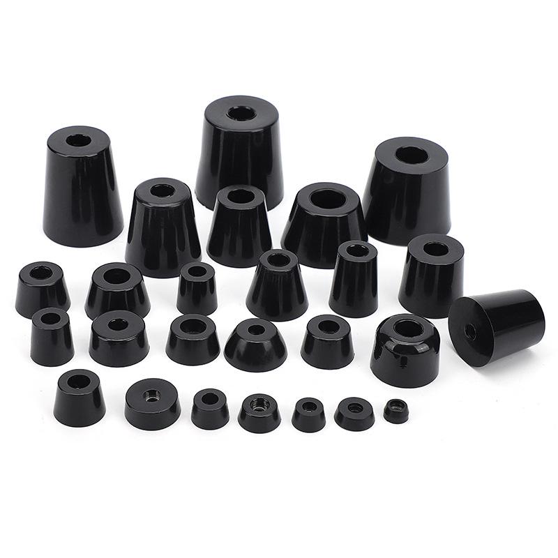 Konische Gummimaschinenfüße mit stoßdämpfenden Pads und Edelstahlscheiben