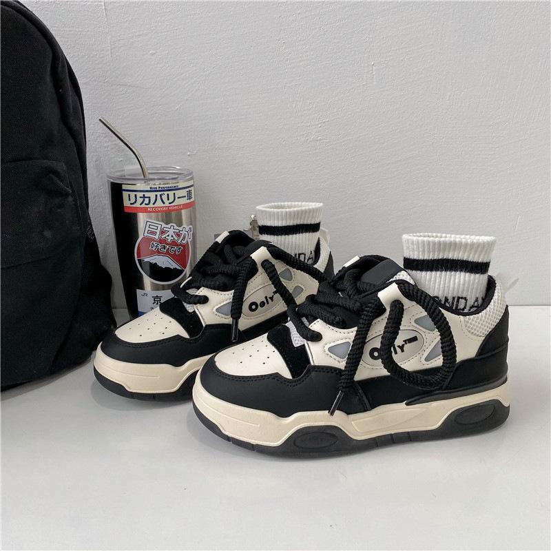 Chaussures Cool Mode Femme 2024 Printemps Été Nouveau Style Semelle Épaisse Respirabilité Augmentant la Hauteur Baskets Tendance Polyvalentes