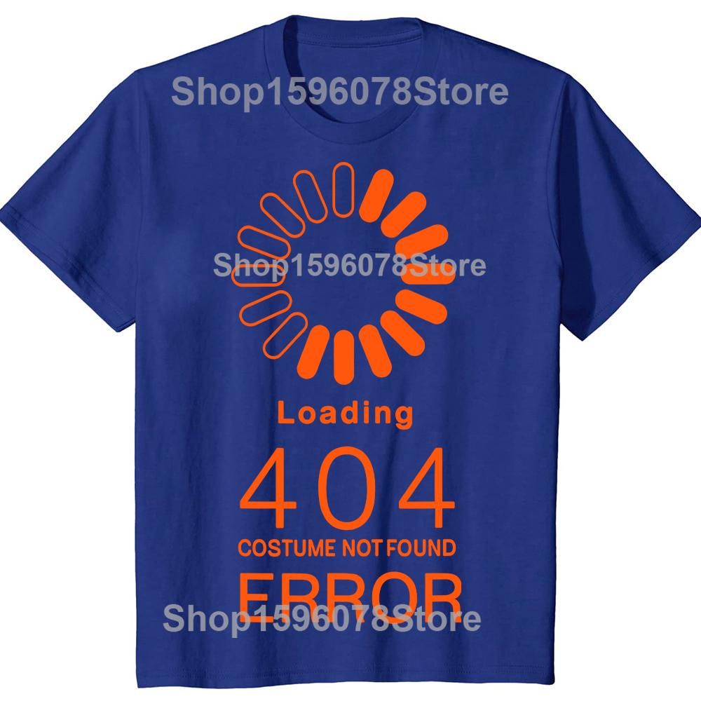 Error 404 Costume Not Found Funny Programmer Halloween Graphic T Shirts Men Women Pure Cotton Streetwear Tee Shirt Short Sleeve