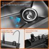 Kitchen Sink Stainless Steel Workstation Sink Pop-Up Swivel Faucet Fast Drain & Anti-Clog Topmount Single Bowl with Accessories