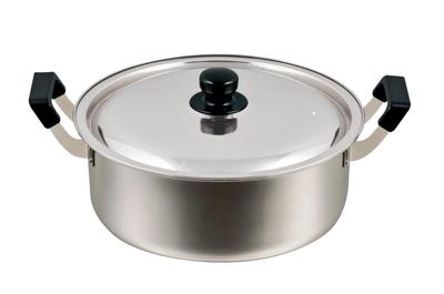 [Online Exclusive] Pearl Metal Large Stainless Steel Pot, 30cm, with Lid, IH Compatible, Large 30cm Pot AZ-7083