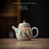 Hand Drawn Beautiful Flower Teapot Tea Maker Tea Kettle Tea Ceremony Lady Tea Set Kungfu Tea Set Ball Hole Filtration Single Pot